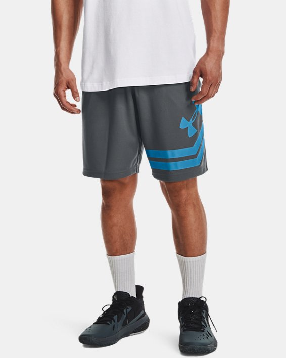 男士UA Baseline 10英寸網球短褲, Gray, pdpMainDesktop image number 0